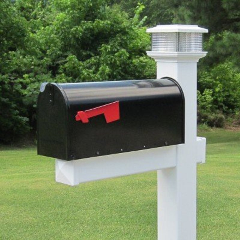 4EverProducts Galaxy Mailbox with Post Included LED Solar Light Cap